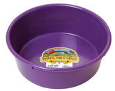 Little Giant Plastic Utility Pan 5-quart purple, durable feeding bucket for livestock and pets.