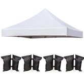 LIUJIAYI 10x10 canopy top with silver coating blocks heat and protects gear.