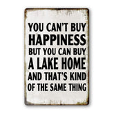 The Liukliut lake sign, front view, ideal lake house decor.