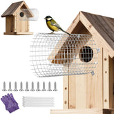 Liuxia bluebird guard entry protector on stainless steel shield protects nests.