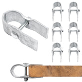 Livestock Corrals horse panel clamp 8-pack securing wood boards for stalls.