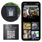 Living Legacy QR Code Plaque front view enabling quick access to the tribute page.