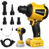 LIVOWALNY cordless dust blower front view showing compact power for quick cleanup.