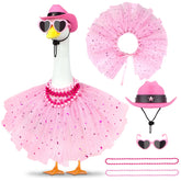 Lixintray Princess Porch Goose Outfit pink tutu enhances festive porch decor for 17-23 inch geese.