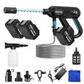 The lkewzbk cordless pressure washer provides 1800psi for car and patio cleaning.