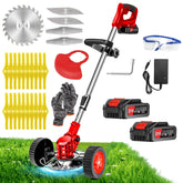 LKTOLS cordless weed wacker front view, compact and balanced for easy edging
