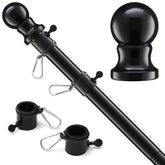 LLARGUEST flag pole for outdoor assembly shows easy setup and sturdy support.