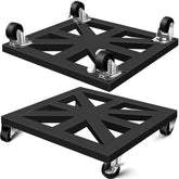 LLAXERGU plant caddy with metal rolling wheels supports heavy planters for easy mobility indoors.