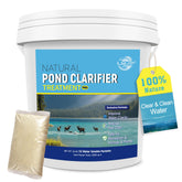LMJP Pond Clarifier Packets on the water surface improve pond clarity.