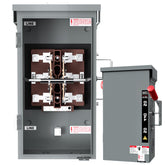 LNEUIE 200A manual transfer switch front view shows rugged design for reliable emergency power.