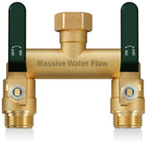 LNEZCDB 2-way hose splitter for uninterrupted watering.