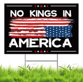 Lnyelxa No Kings In America sign front view ideal for yard display and high visibility.