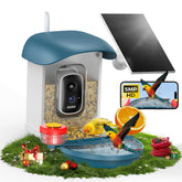 Loatos Bird Feeder Camera with 5MP wide-angle view for clear bird watching.