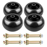 LOCOPOW anti-scalp deck wheel kit, close-up view, shows durable components for smoother mowing.
