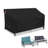 Loenel outdoor loveseat cover snugly fits a glider bench.