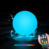 LOFTEK floating pool light ball 6inch glows as a bright outdoor water decor.