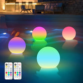 LOFTEK floating pool lights 4pack with remote create vibrant pool ambiance.