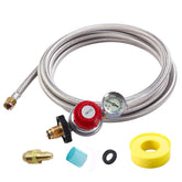 LONGADS 10FT regulator with gauge for precise flame control