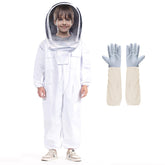 LONGADS kids bee suit with full-coverage hood for safe hive work and play