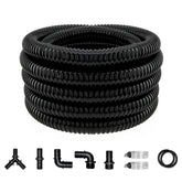 LONGRUN pond tubing 1 inch diameter, flexible and kink-resistant for easy pond setup.