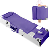 LONGTENW tanning chair with face hole for comfortable sunbathing.
