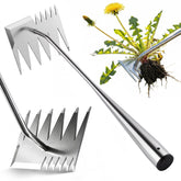 LOOHOI upgraded weed puller 4-tooth head for deep root removal in gardens.