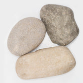 LOOIOOJ river stones 4-7 inch for garden pathways and natural erosion control.