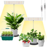 LORDEM grow light desktop pair provides compact, powerful lighting for indoor plants.