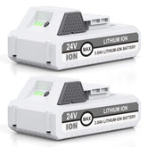 Lordone 24V 3.0Ah replacement battery angled view for reliable power