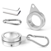 Loretoy 2-pack flag pole rings with 360° rotation for smooth wind performance.