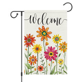 Louise Maelys welcome summer flower flag 12x18 brightens outdoor entry with seasonal motif