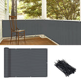 Love Story balcony screen privacy cover front view for deck privacy and airflow.