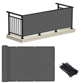 LOVE STORY dark grey balcony privacy screen on deck for privacy and airflow