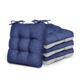Love's cabin memory foam chair cushions 4-pack in vacuum packaging, ready to regain shape.