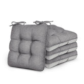 Love's cabin memory foam chair cushions set of four in vacuum packaging, ready for quick setup.