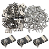 LSGCQ wire fence clips 200-pack, durable stainless steel for outdoor fencing