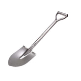 LUBAN short garden shovel with round point and D-handle for precise digging.