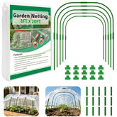 Luborn garden netting kit 8x20ft protects raised beds from pests with fine mesh.