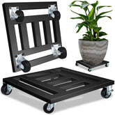 Luborn heavy-duty plant caddy 16-inch square top view enables easy movement of heavy planters