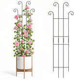 LUCKJUJU plant trellis 32-inch height supports climbing vines indoors and outdoors.