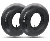 LuckySlycyc 20x8-8 inner tube front view with TR13 valve for lawn gear.