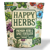 Ludicrous Nutrients Happy Herbs organic fertilizer packaging for home gardens.