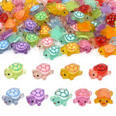 Lugailly mini resin turtle figures – 72-pack glow-ready decor for fairy gardens and dioramas.