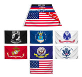 LUIVU 7-flag military set with brass grommets for outdoor display