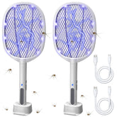 Lulu Home 2-in-1 electric bug zapper racket for fast mosquito elimination.