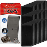 LULUCATCH mouse traps 36-pack with large trays for secure rodent capture