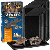 LULUCATCH sticky mouse trap 16-pack pre-baited for quick setup