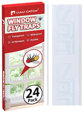 LULUCATCH Window Fly Trap 24-pack ready to install on a windowsill.