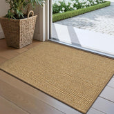 LUMI sisal door mat with herringbone front-entry pattern offers non-slip grip.