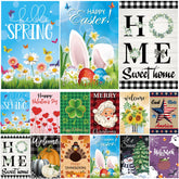Lumifan seasonal garden flag set, Christmas design, weather-resistant for year-round outdoor decor.